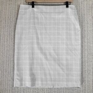 Ann Taylor Factory Skirt Womens 10‎ Gray Plaid Pencil Career Office Classic New